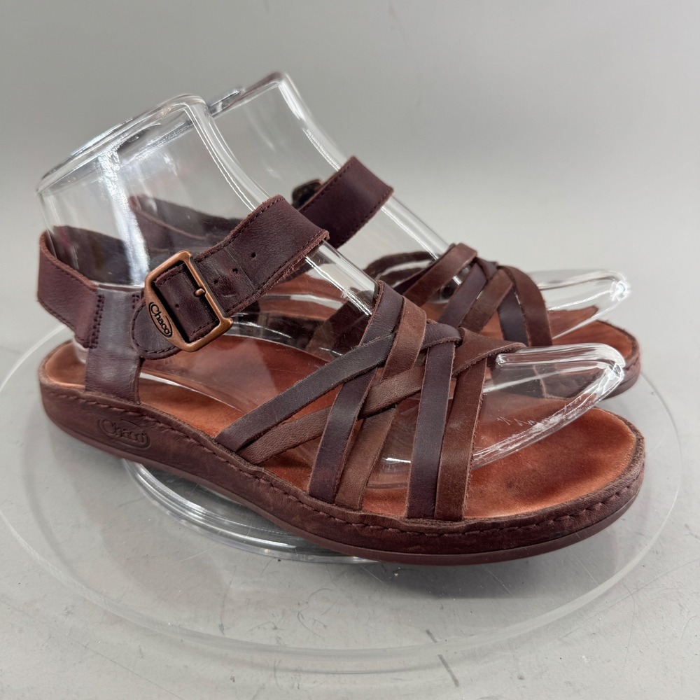 Chaco Womens Java Leather Strappy Sandals J106150 Brown Size 6